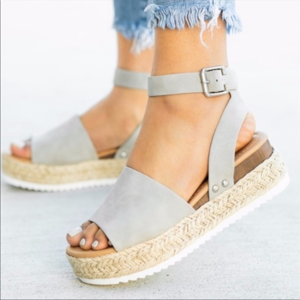 NEW SIZES **LADIES LEOPARD ESPADRILLE PLATFORM - Picture 7 of 8